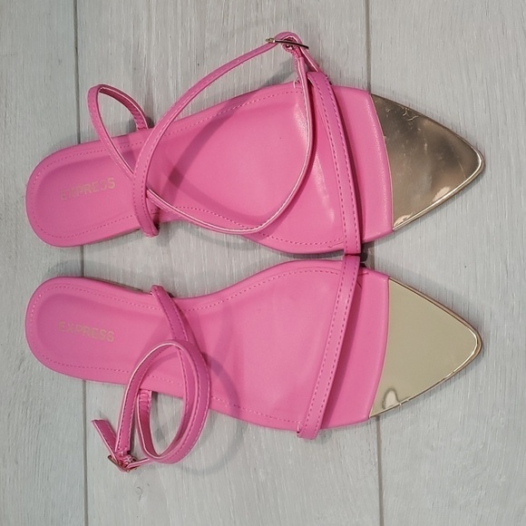 Express Womens Gladiator Flats sandals shoes sz 7 - Picture 3 of 12